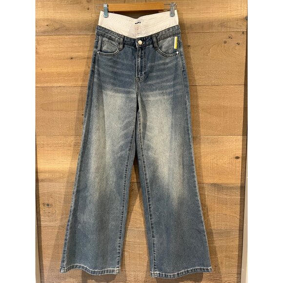 NEW PTCL Rinata Double Waist Band Non Stretch Jeans SIZE 26 - Picture 3 of 12